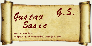 Gustav Šašić vizit kartica